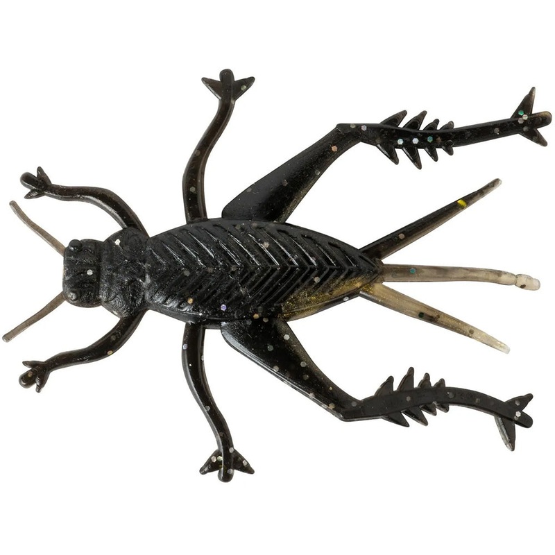 Rebel Hopper Soft Plastic Cricket Kit – 1.75 Inch Black Cricket 1.75 inch – 6 pack