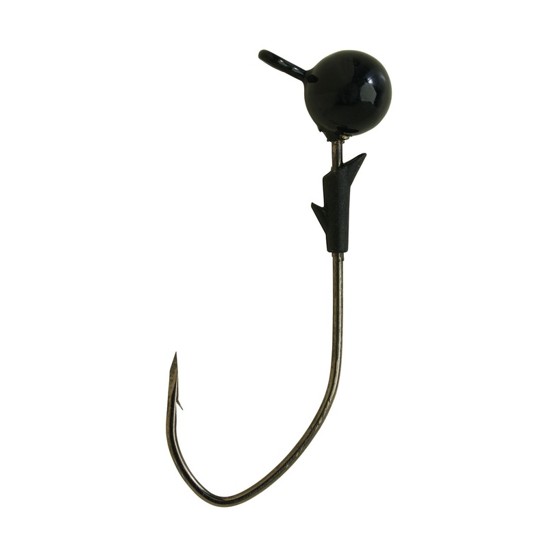 Eagle Claw Trokar Pro-V Ball Head Tungsten Jig Black 1/4 oz – 5/0 – 2 pack