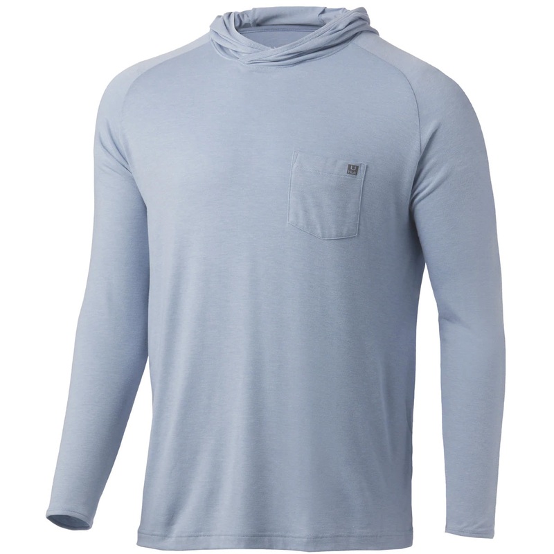 Huk Waypoint Tech Hoodie Overcast Grey Small