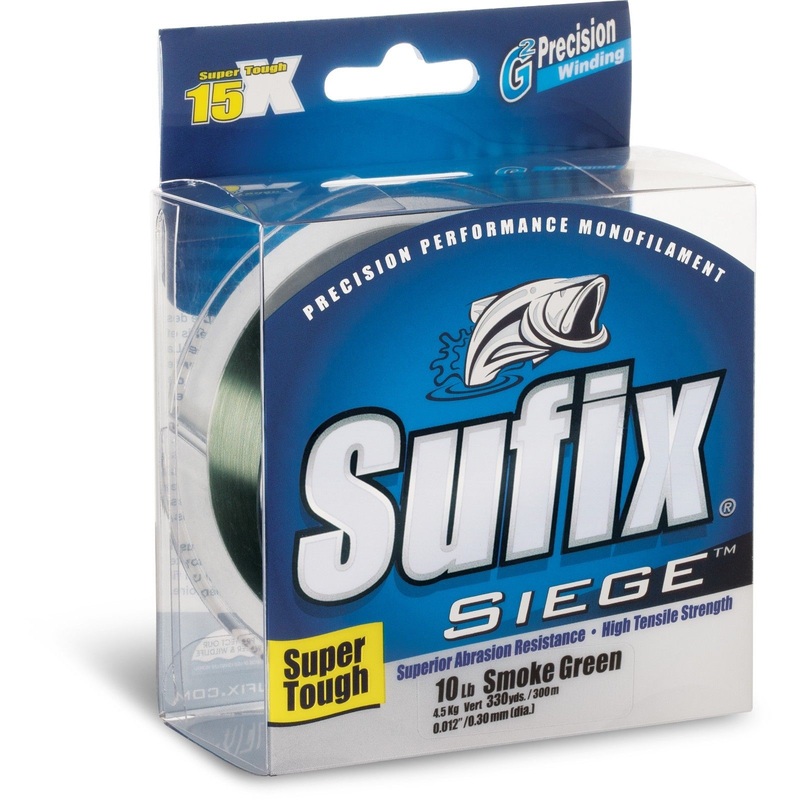 Sufix Siege Smoke Green Monofilament Line 10 pound – 330 yards