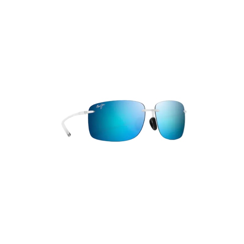 MAUI JIM HEMA POLARIZED SUNGLASSES CRYSTAL MATTE BLUE HAWAII