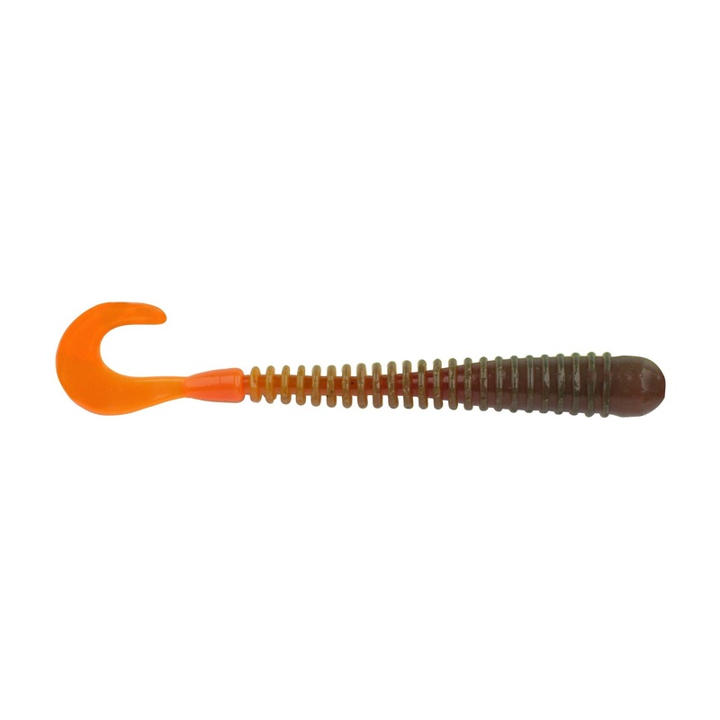 Berkley PowerBait Rib Worm Gold Cracker/Chartreuse