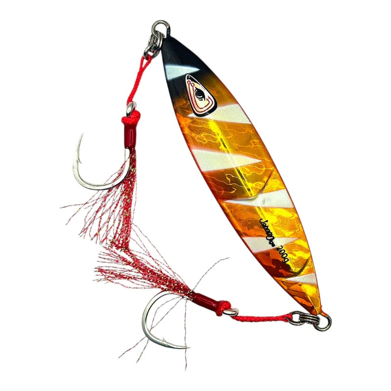 JOHNNY JIGS RIDGED SLOW PITCH JIGS ORANGE GOLD 150G