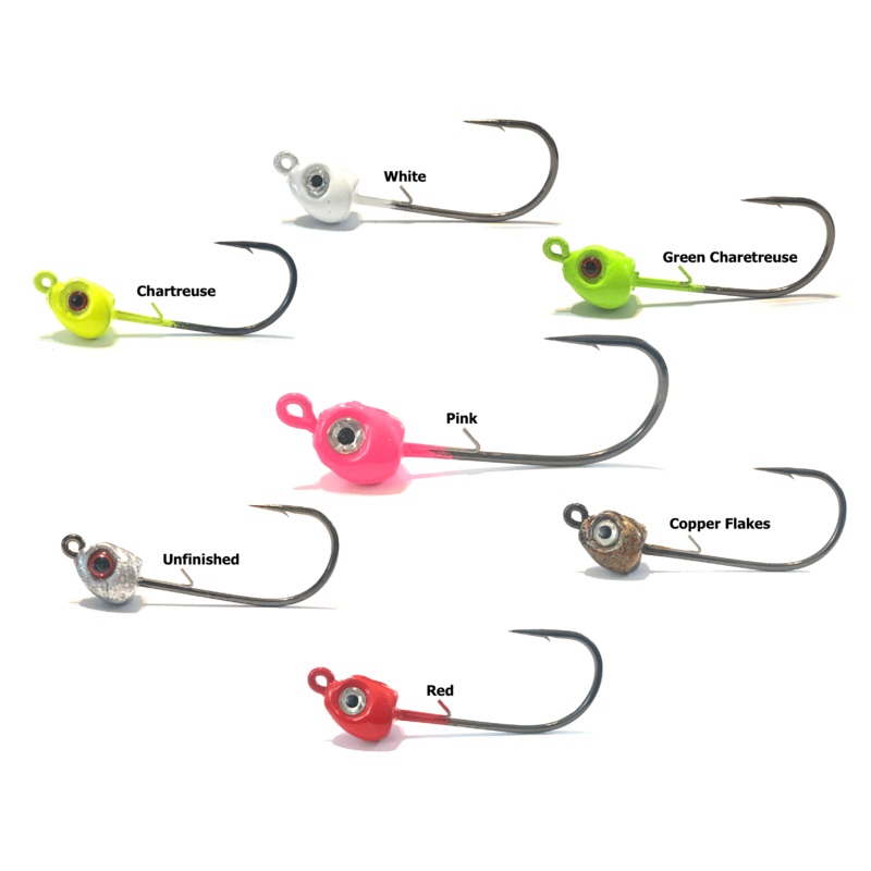 HFD J Hook Swimbait Jig Heads 3pk 1/8oz Copper Flakes