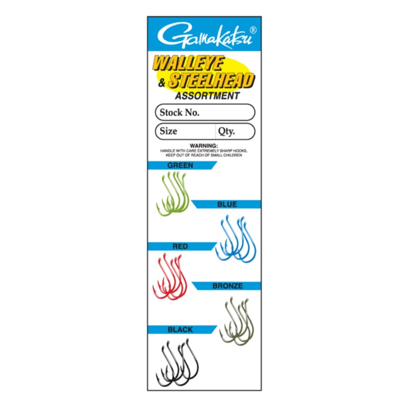 Gamakatsu Multi-Color Walleye and Steelhead Hook 25-Piece Assortment 8