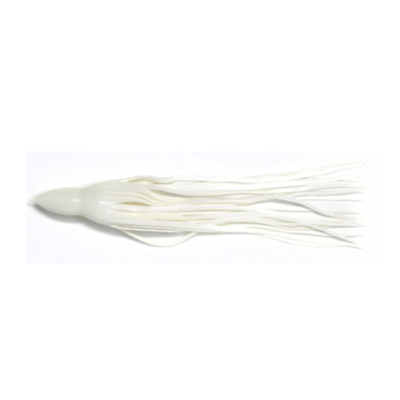 White Octopus Lure Skirt 4.5″