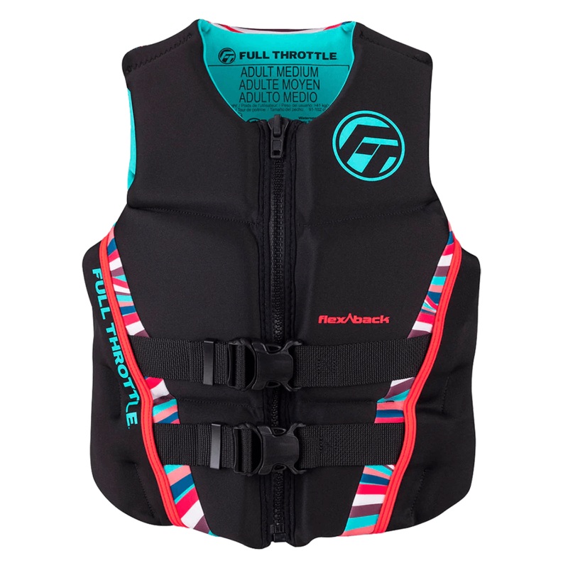 FULL THROTTLE WOMEN’S RAPID-DRY FLEX-BACK LIFE JACKET – PINK SM