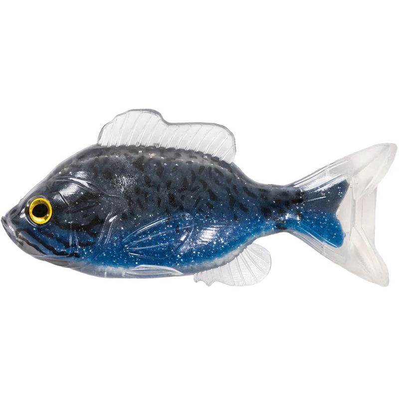 LIVETARGET Unrigged Sunfish – 4.3 Inch Black & Green 4.3 inch – 2 pack