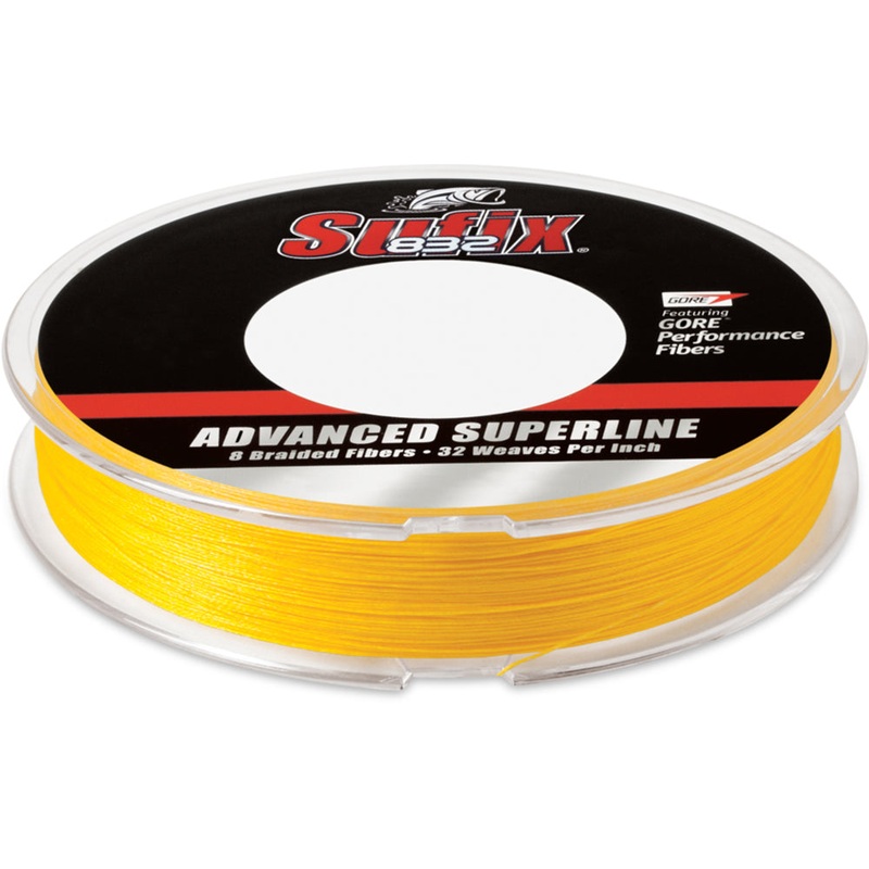 Sufix 832 Advanced Superline High-Vis Yellow Braided Line – 150 Yard Standard Spool High-Vis Yellow 6 lb test – 150 yards