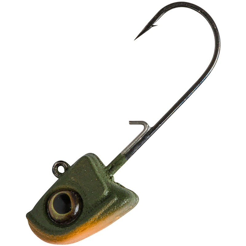 Great Lakes Finesse Hanging Head Jighead – 2 Pack Matte Black 1/4oz