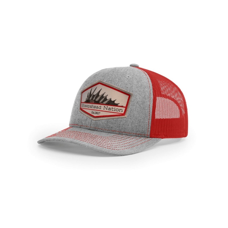 Heather Grey / Red Sheepshead Nation Hat