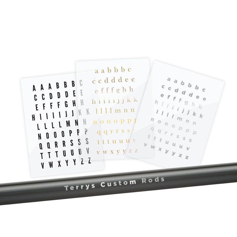 Mud Hole Alphabet Rod Decals – Peel & Stick Letters Block Large Gold