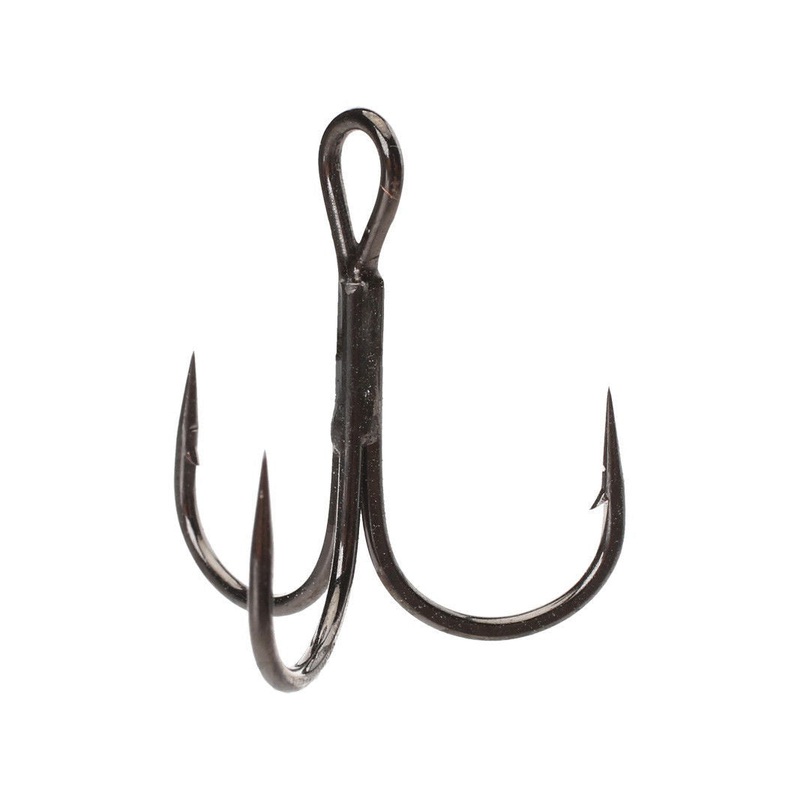 Owner ST-36 Round Bend Treble Hook Black Chrome #18 – 8 pack