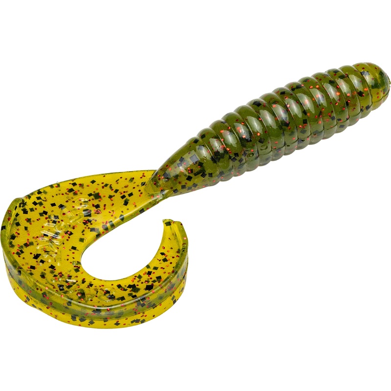 Strike King Rage Tail Grub 4 inch Soft Plastic Grub Blue Glimmer Black Flake
