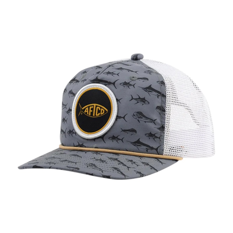 AFTCO Big 3 Trucker Hat Charcoal