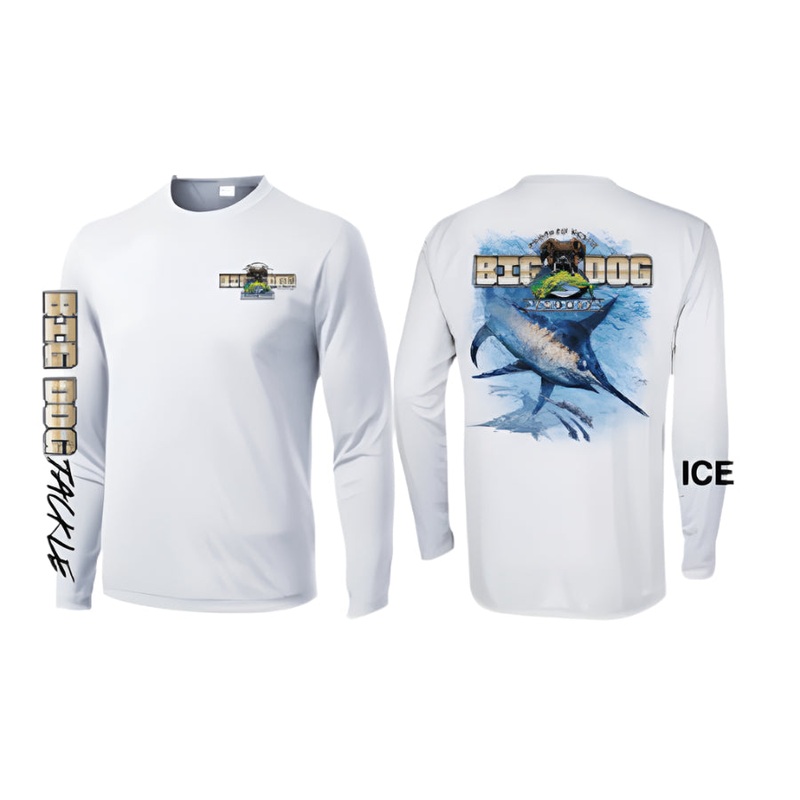 BDT MEN’S SWORDFISH LONG SLEEVE PERFORMANCE SHIRT WHITE S