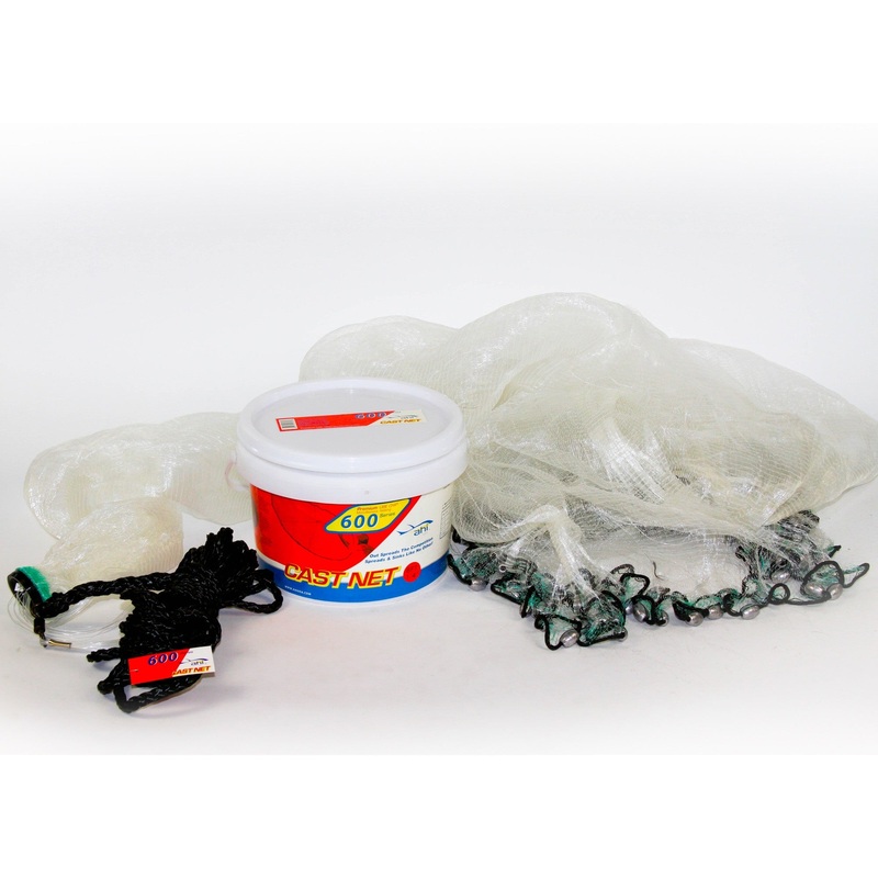 Ahi CN-608 600 Pro Series 6 Panel Cast Net 8 Ft – Clear Mono Net