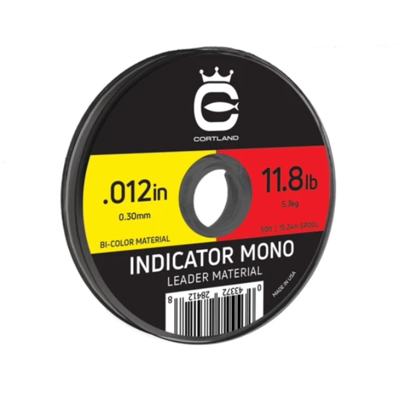 Cortland Indicator Mono Leader material – Bicolor .010″ / 9lb