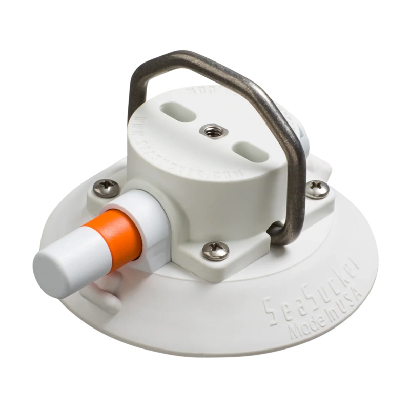 SeaSucker 4.5″ Flat-Top Stainless D-Ring – White