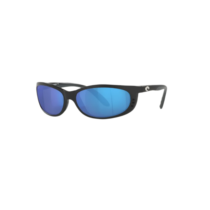 COSTA FATHOM POLARIZED SUNGLASSES MATTE BLACK BLUE MIRROR GLASS (580G)