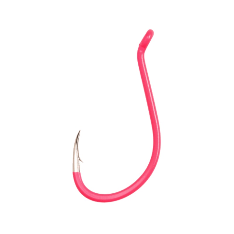 EAGLE CLAW LAZER OCTOPUS HOOK 25PK – FLUORESCENT PINK SIZE 8
