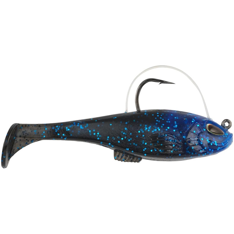 Berkley PowerBait Agent-E Pre-Rigged Swimbait – 2 Pack Bruised Sapphire 2.25 inch – 3/8 oz – 2 pack