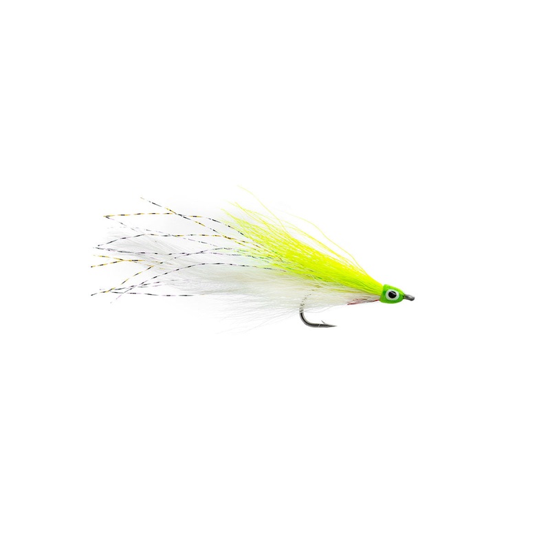 Umpqua Deceiver – Chartreuse/White (3-Pack) 4/0