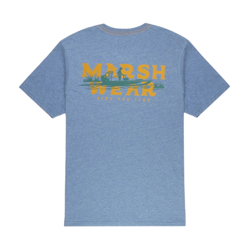 Marsh Wear Drifter Short Sleeve Tee Bluefin Heather Small