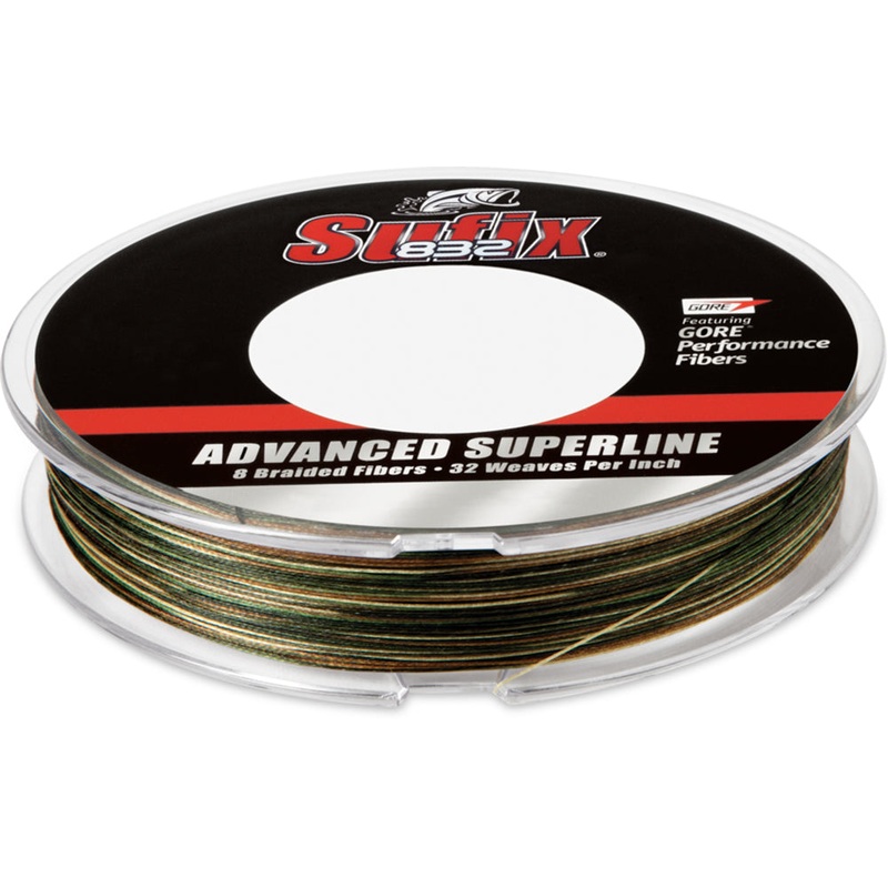 Sufix 832 Advanced Superline Camo Braided Line – 150 Yard Standard Spool Camo 6 lb test – 150 yards