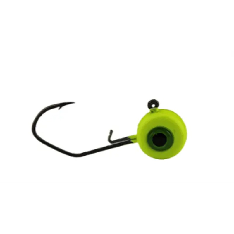 Jenko Slasher Crappie Jig Heads 1/32 oz Chartreuse (5 Pk)