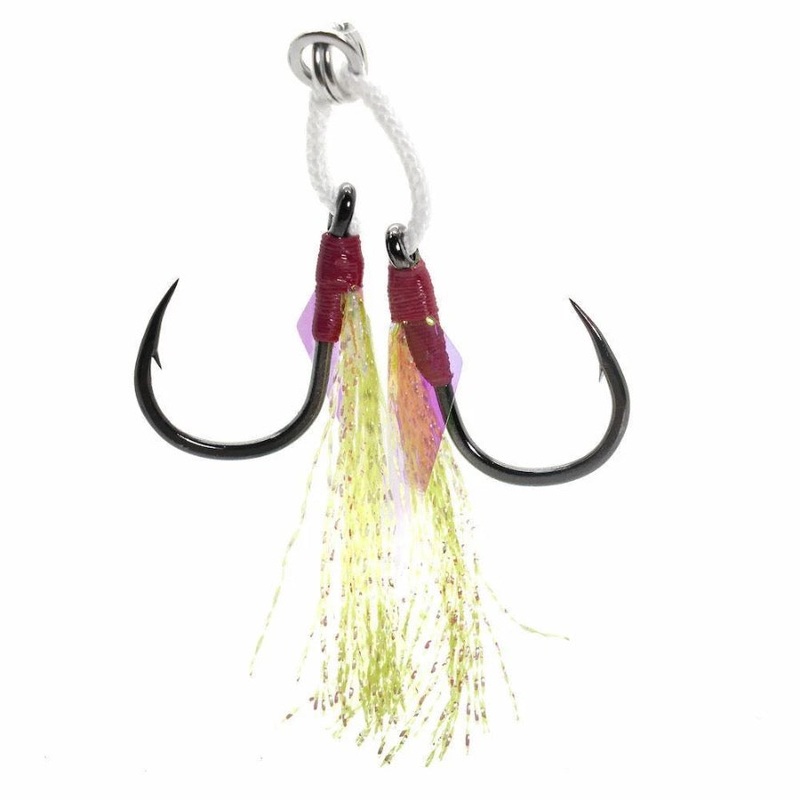 MUSTAD SLOW PITCH ASSIST HOOKS J-ASSIST4 W/ FLASH J-ASSIST4 W/ FLASH3/0