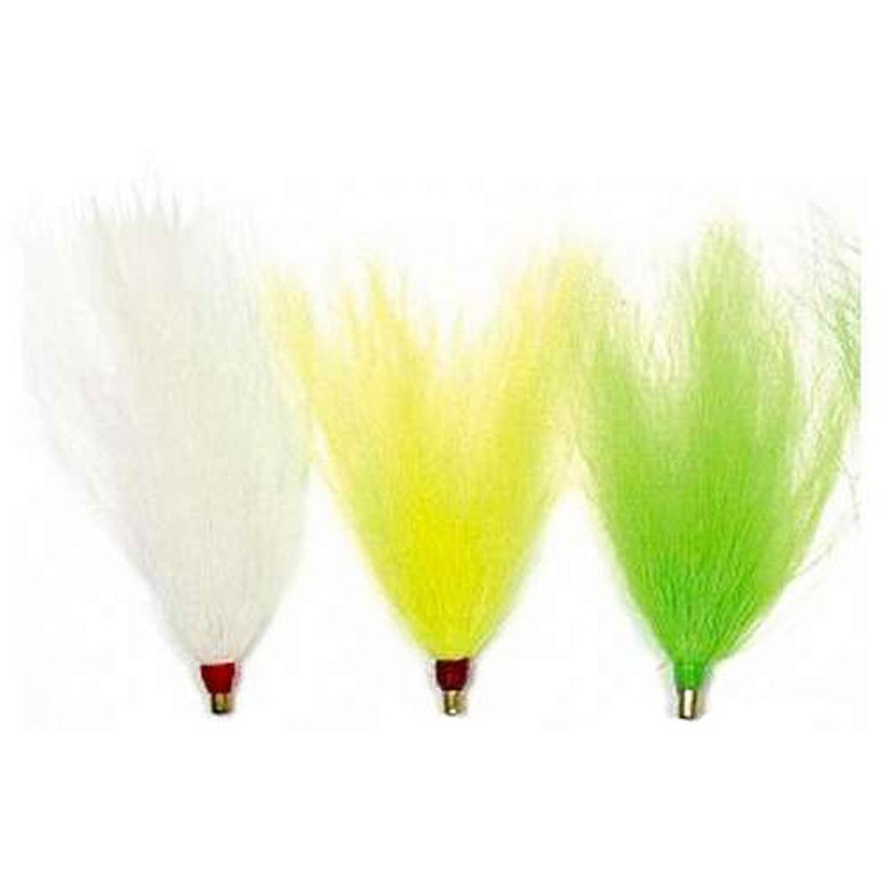 Sea Striker  Bucktail Teaser 3″, Yellow, 3/Pack