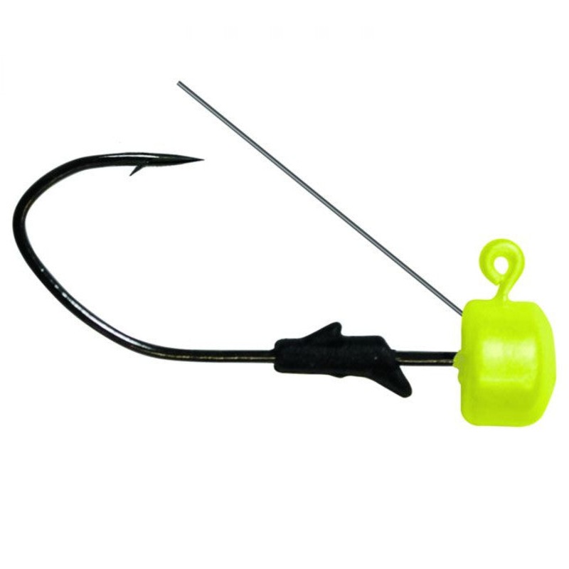 Eagle Claw Lazer Sharp Weedless Pro-V Finesse Ned Rig Jighead 5 pack Black 1/16 oz