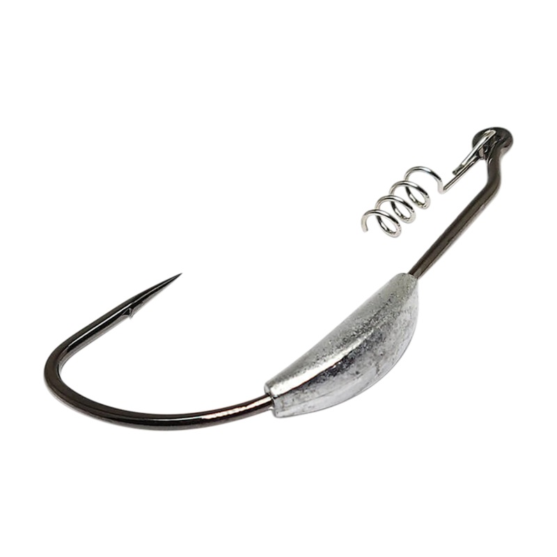 Gamakatsu Superline EWG Spring Lock Weighted Hooks – Black 3/0 – 1/16oz