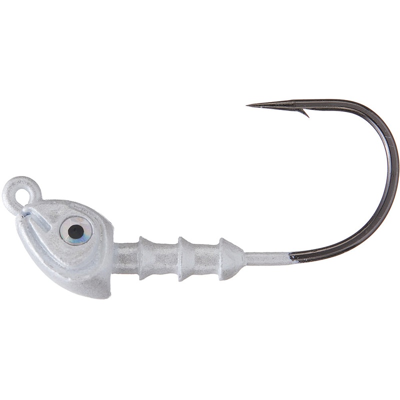 Gambler Triple Barb Keeper Swimbait Jighead – 2 Pack Pearl 3/0 – 1/8 oz