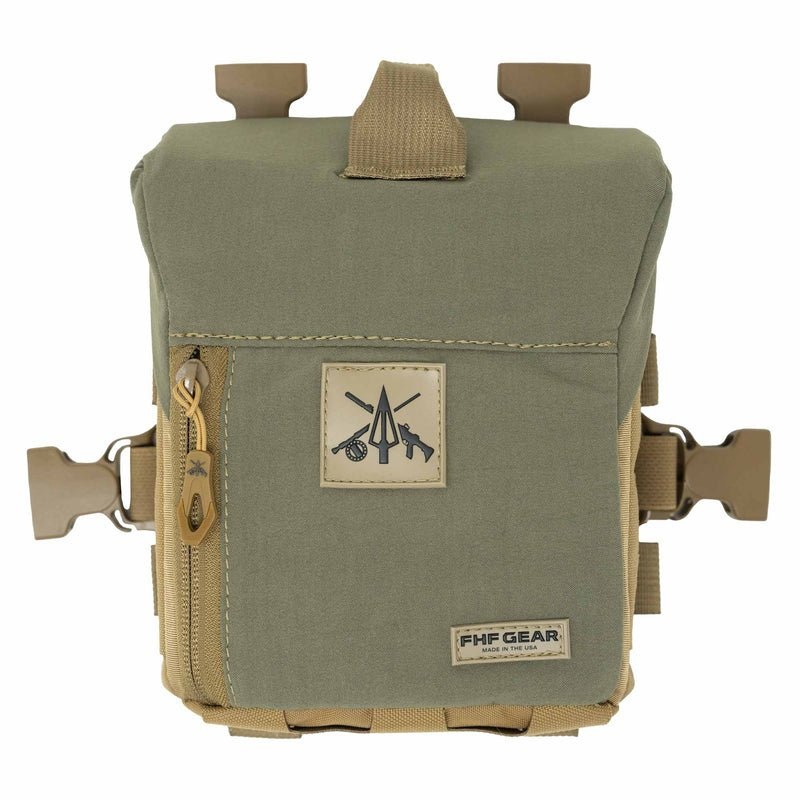FHF FOB Bino Pouch W/Airframe Harness Standard Ranger Green