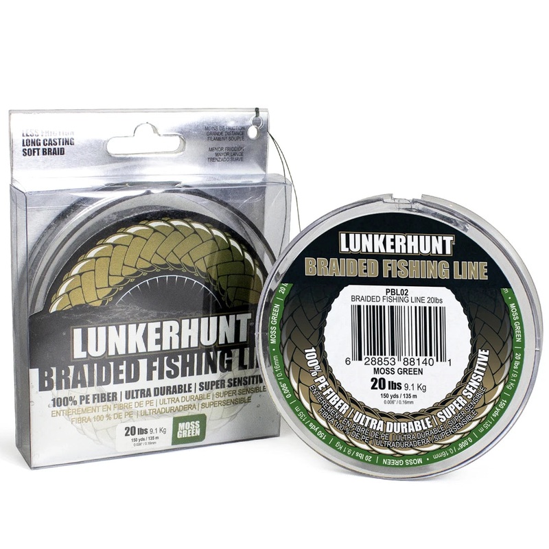 Lunkerhunt Braid Moss Green Braided Line 150 Yards 15 pound