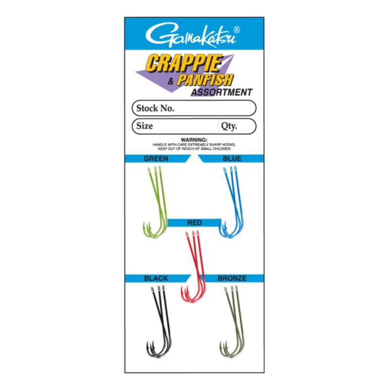 Gamakatsu Multi-Color Crappie & Panfish Hook Assortment 8