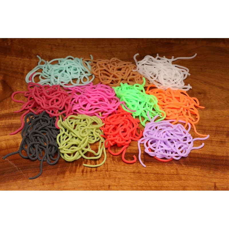 Hareline Caster’s Squirmito Squiggly Worm Material Black