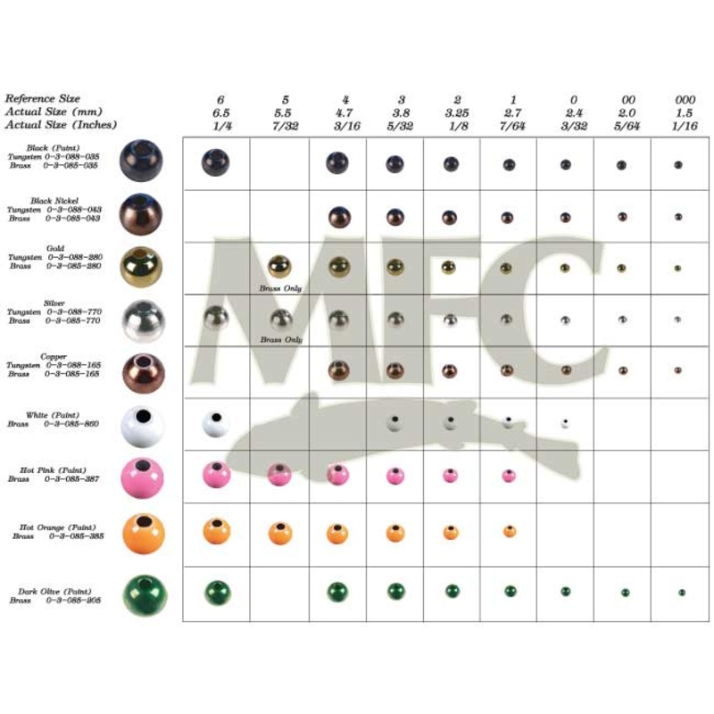 Montana Fly Company (MFC) Pro Pack Tungsten Beads 100 pcs Black Nickle 5/64″ (2.0mm)