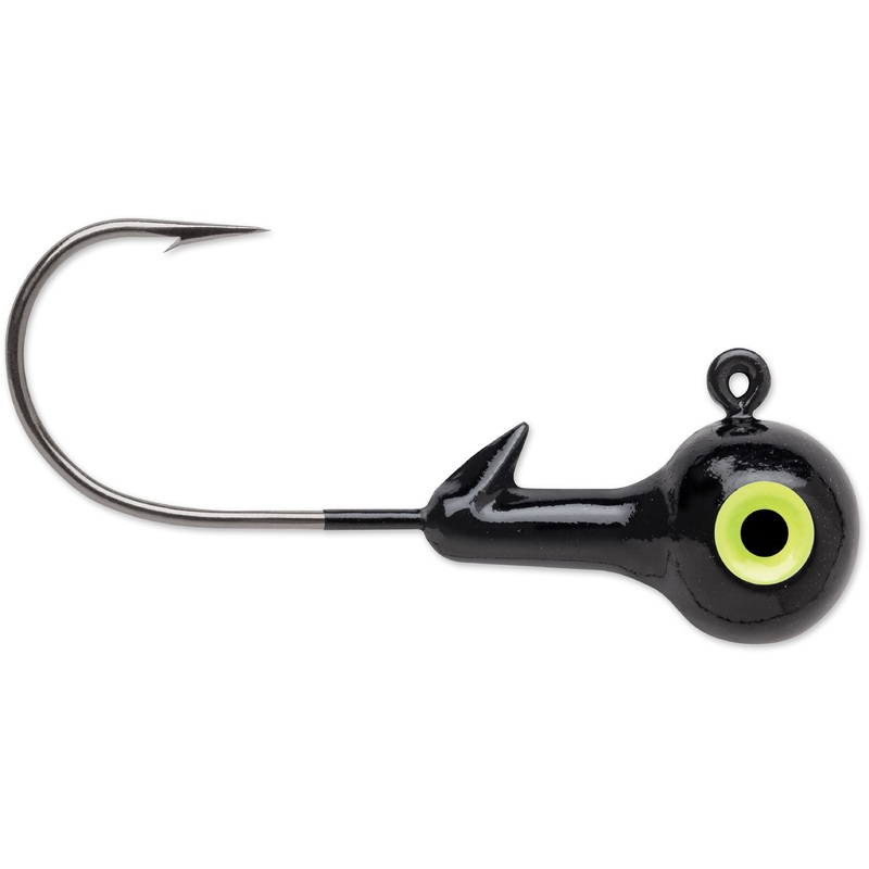 VMC Hard Ball Jighead 4-pack Black 1/8 oz – 1/0