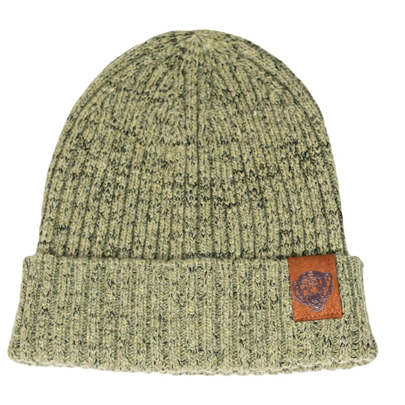 Fish Monkey Wooly Head Ribbed Knit Wool Beanie Green