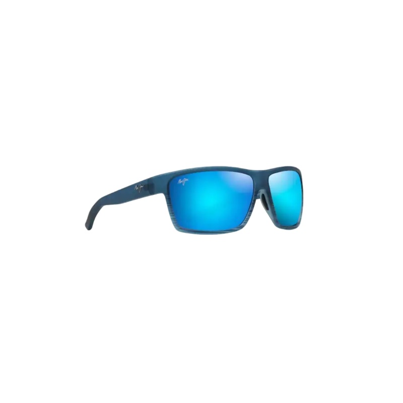MAUI JIM ALENUIHAHA POLARIZED SUNGLASSES GREY BLACK STRIPE GREEN MIRROR BLUE HAWAII