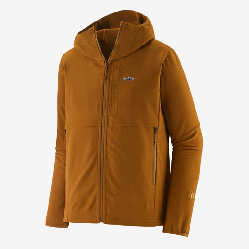 Patagonia – Men’s R1 TechFace Fitz Roy Trout Hoody Shelter Brown M