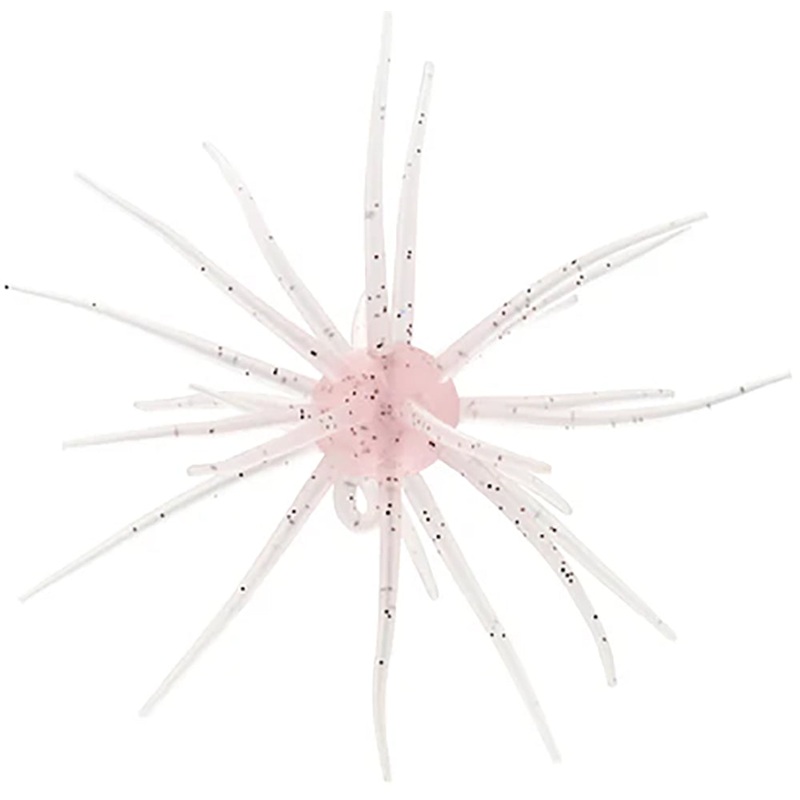 HIDEUP Coike 17mm Soft Plastic Creature Bait – 1 Pack Clear Salmon Pepper #266 .66 inch – 1 Pack
