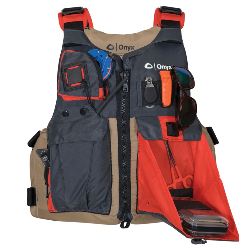 KAYAK FISHING PADDLE VEST – TAN – OVER SIZE