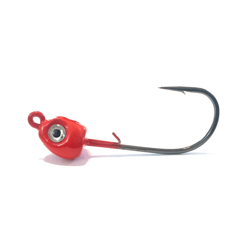 Red J-Slammer Saltwater Jig Heads 3pk 1/8oz