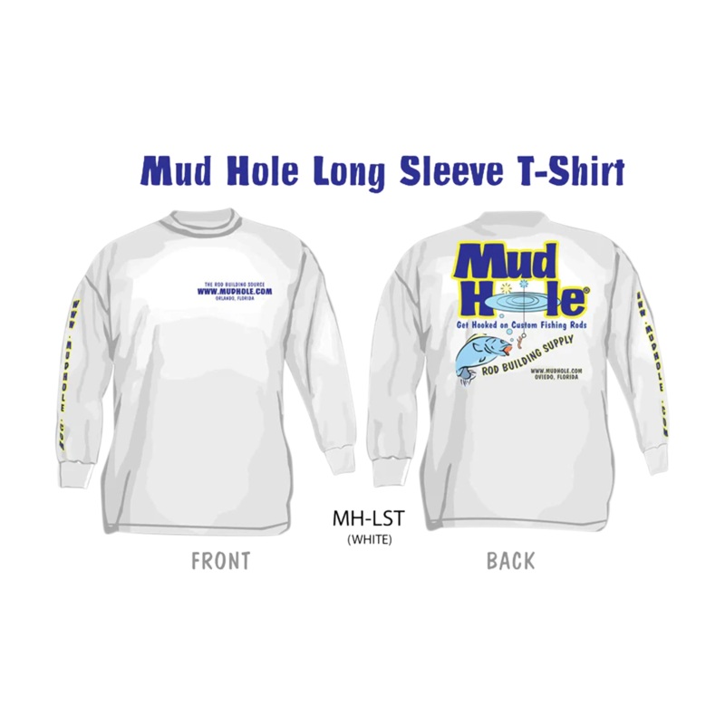 Mud Hole Long Sleeve T-Shirt (White) Medium