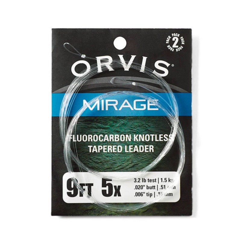 Orvis Mirage Fluorocarbon Leader 2-PK Two Pack 3X