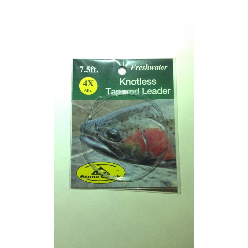 Stone Creek Knotless Tapered Leader 7.5ft – Fly Fishing 3X